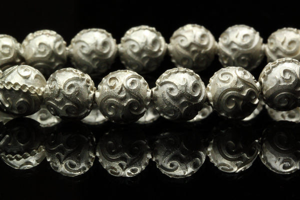 All Silver Men´s Bracelet with Beautiful Silver Beads