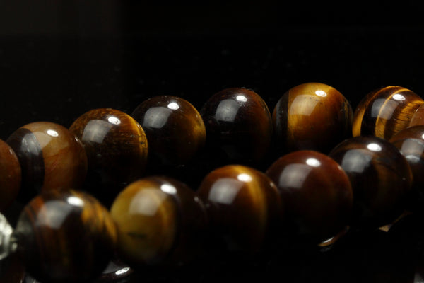 12 mm Yellow Tiger´s Eye Beads Premium Quality Stone Carving