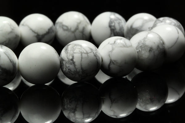 12 mm Howlite Beads Premium Quality Stone Carving