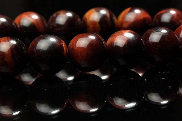 12 mm Red Tiger´s Eye Men´s Beads Premium Quality Stone Carving