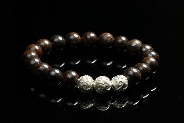 Simple Bronzite Men´s Bracelet